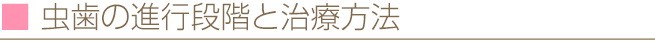 虫歯の進行段階と治療方法