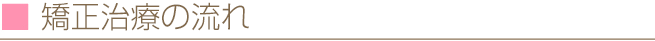 矯正治療の流れ
